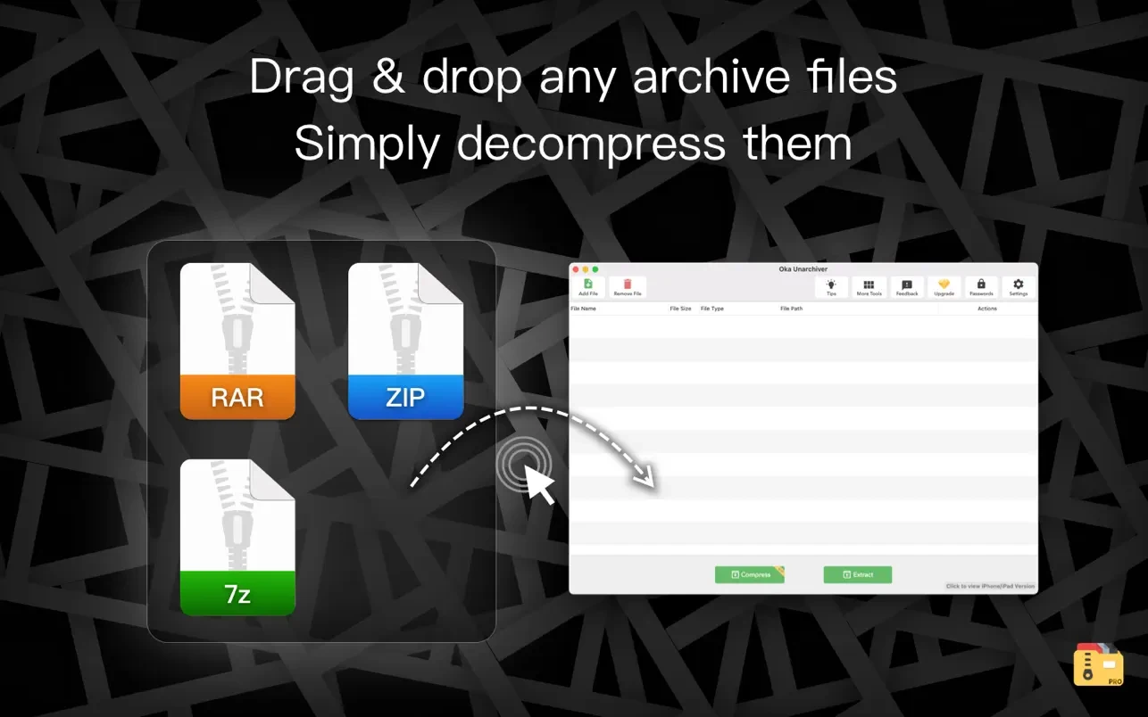 Oka Unarchiver Pro - Unzip RAR screenshot 4